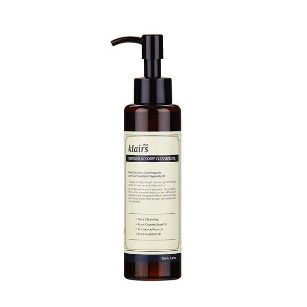 [KLAIRS] GENTLE BLACK DEEP CLEANSING OIL 150ML - KOYU BEAUTY & CO